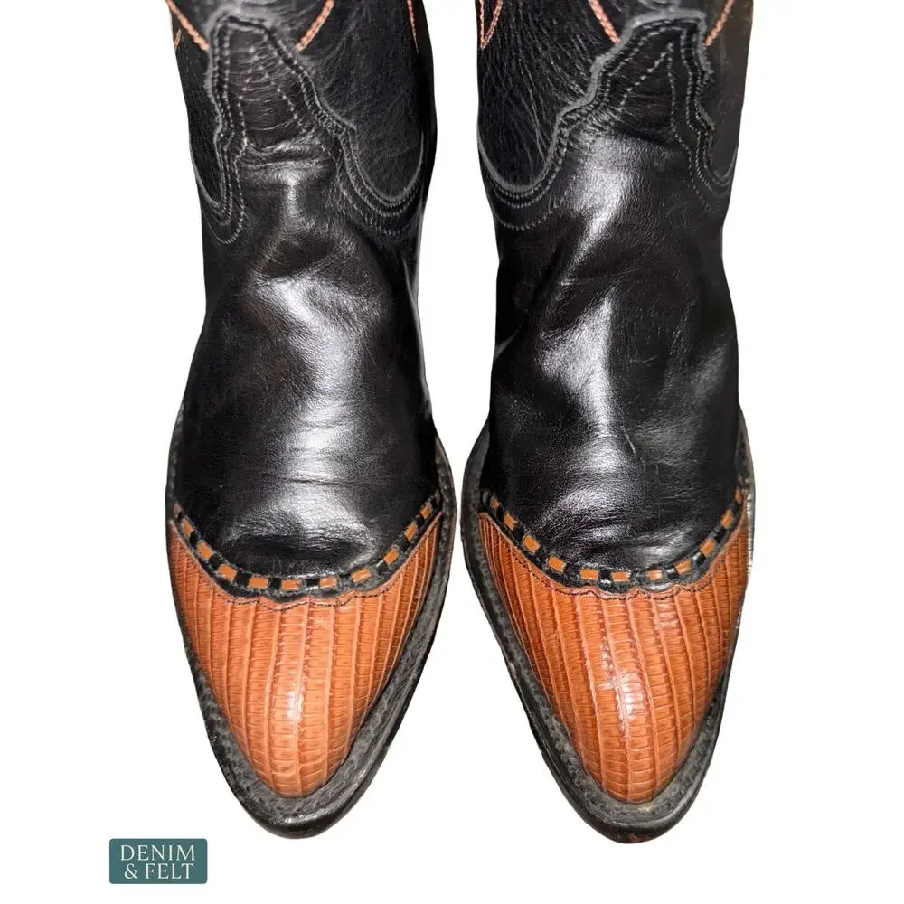 NEW Tony Lama Emilia Black Western Boot Snip Toe Leather‎ Cowgirl Cowboy Classic